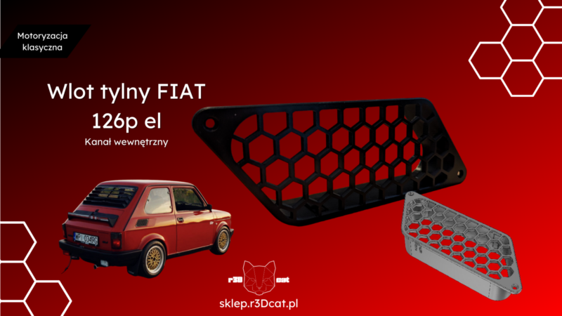 Wlot tylny FIAT 126p EL - Plaster Miodu (komplet)